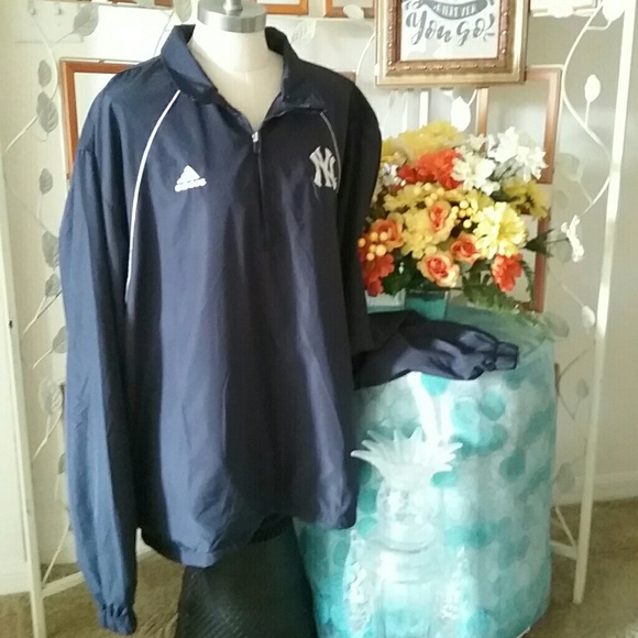Adidas Men's (NY logo) Pullover Windbreaker - Picture 2 of 8
